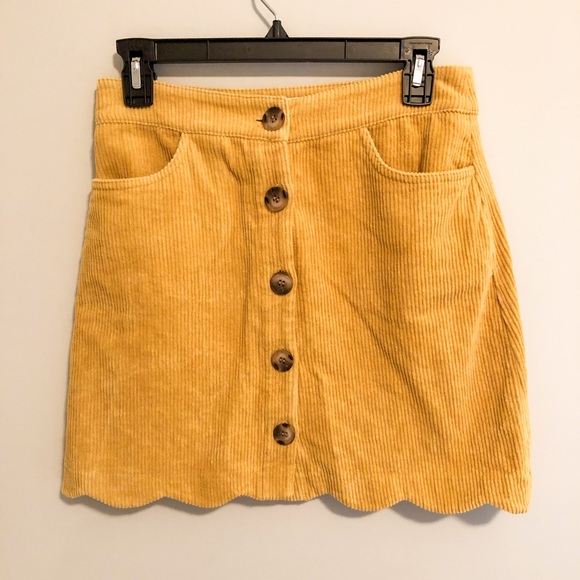 day to day Dresses & Skirts - Yellow Corduroy Skirt